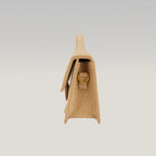 Jacquemus Borsa a Mano in Camoscio Beige Effetto Coccodrillo