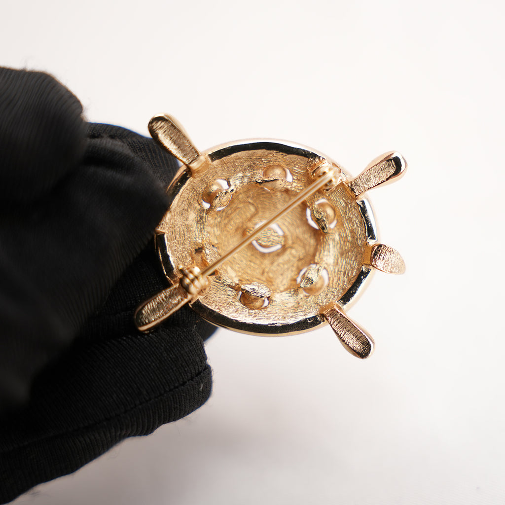 Dior Spilla Tartaruga in Lega Metallica Dorata – Broche Gioiello Vintage