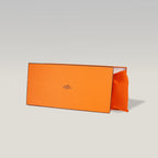 Hermès Sciarpa Vintage in Seta di Gelso Arancione con Motivo Monogram H 200x60 cm