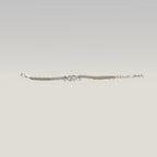 Chanel Bracciale CC con Cuori e Strass in Metallo Dorato