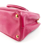 Prada Galleria Borsa a Mano in Pelle Saffiano Fucsia con Tracolla