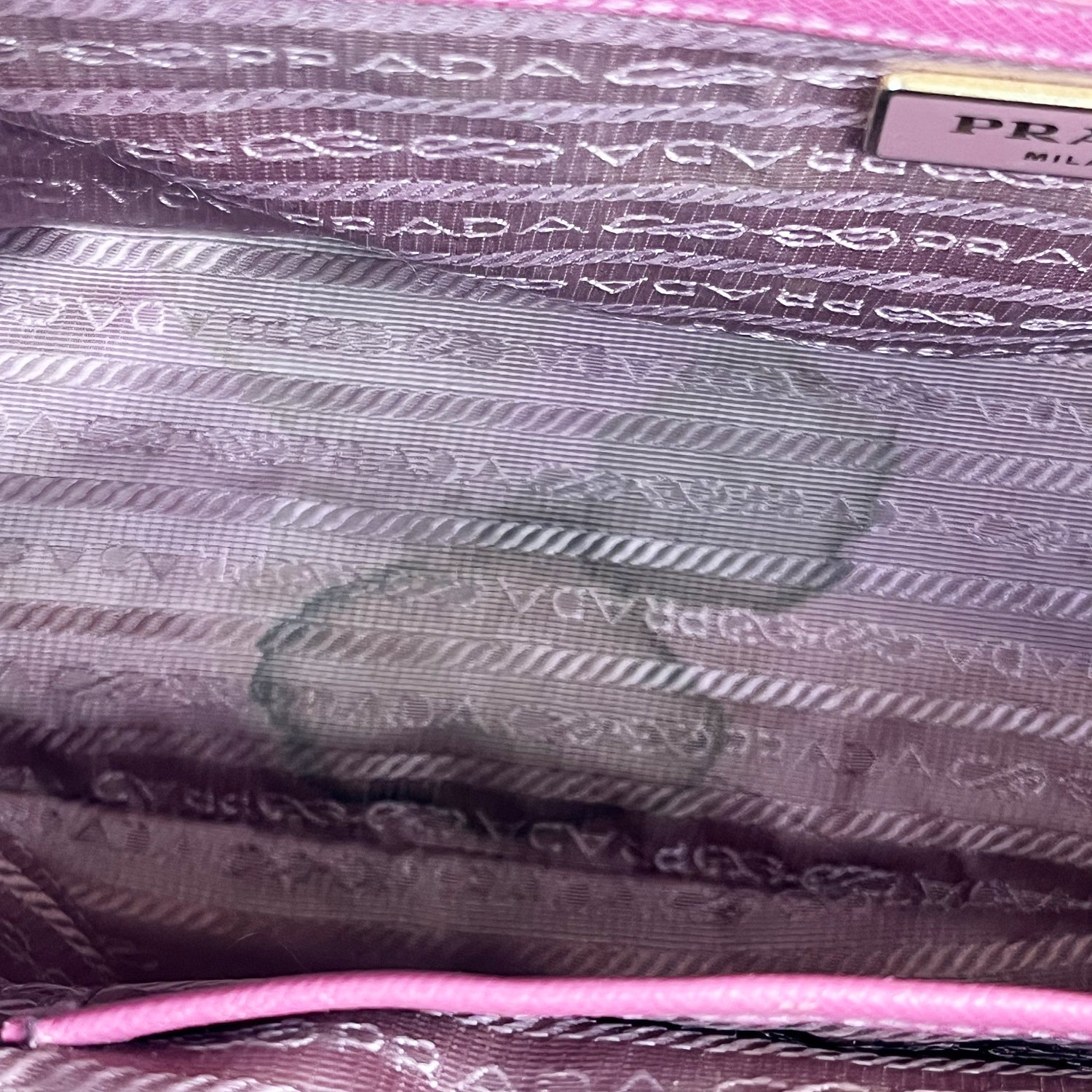 Prada Galleria Borsa a Mano in Pelle Saffiano Fucsia con Tracolla