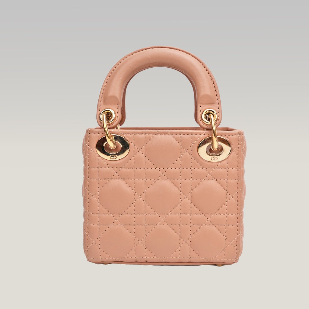 Dior Lady Dior Micro Borsa Rosa