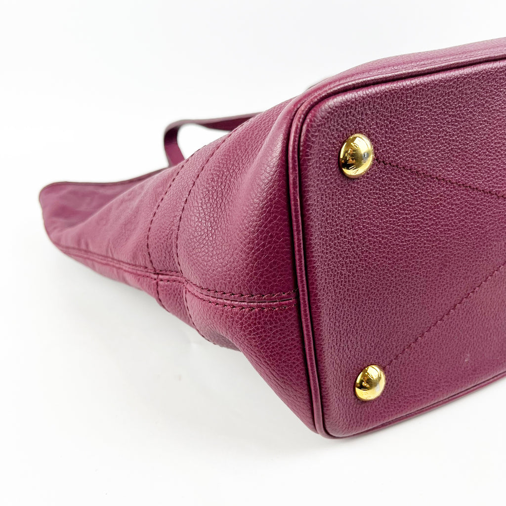 Louis Vuitton Borsa a Mano in Pelle Monogram Empreinte Bordeaux Tote