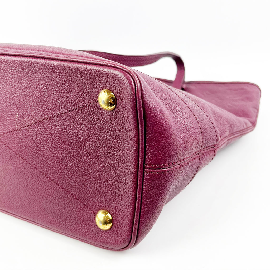 Louis Vuitton Borsa a Mano in Pelle Monogram Empreinte Bordeaux Tote