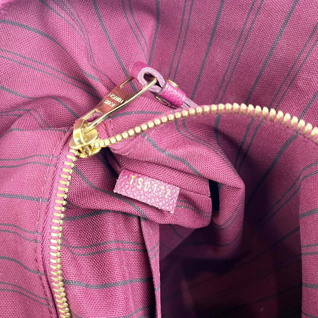 Louis Vuitton Borsa a Mano in Pelle Monogram Empreinte Bordeaux Tote