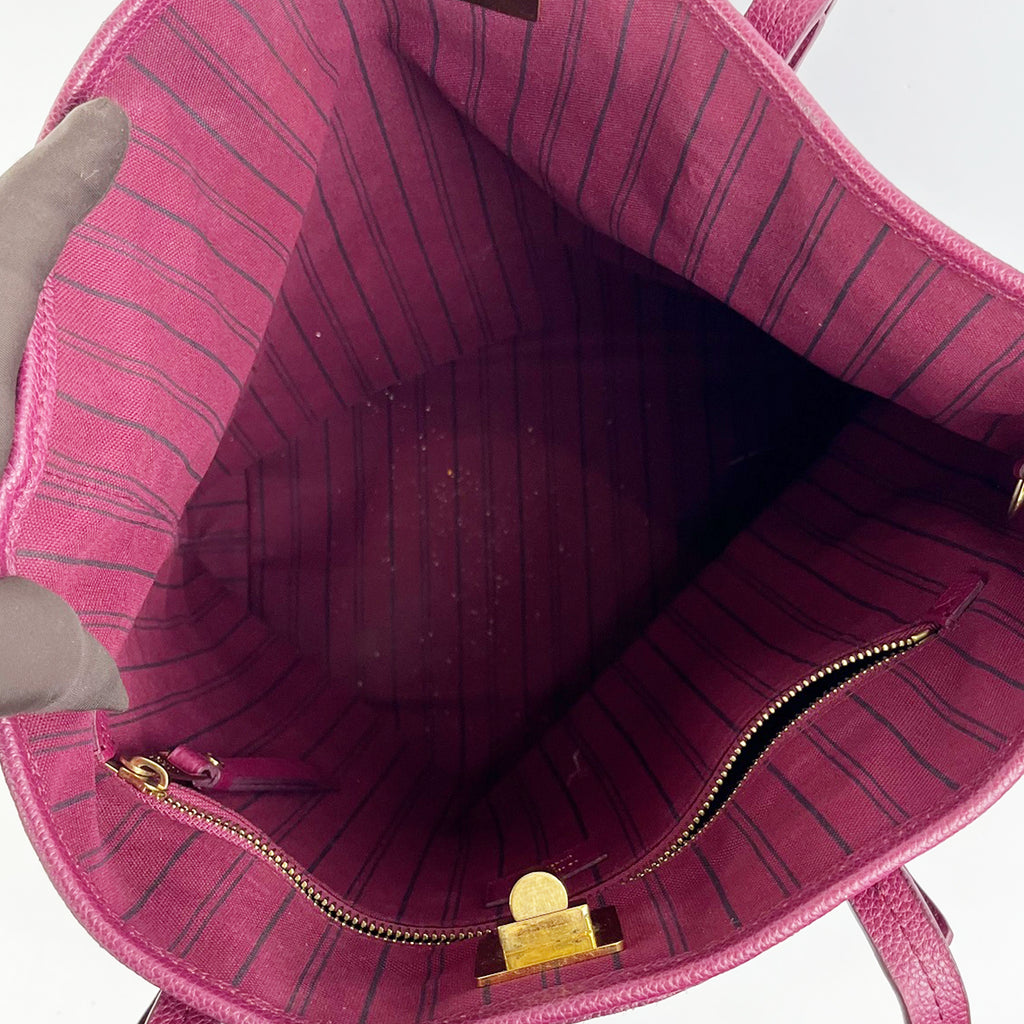 Louis Vuitton Borsa a Mano in Pelle Monogram Empreinte Bordeaux Tote
