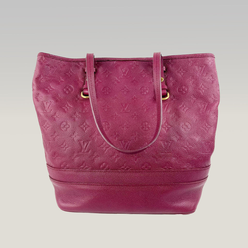 Louis Vuitton Borsa a Mano in Pelle Monogram Empreinte Bordeaux Tote