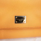 Dolce & Gabbana Sicily Medium in Pelle Dauphine Giallo Ocra