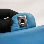 Chanel Classic Flap blu trapuntata con motivo a rombi