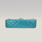 Chanel Classic Flap blu trapuntata con motivo a rombi