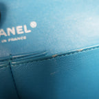 Chanel Classic Flap blu trapuntata con motivo a rombi