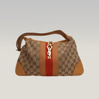 Gucci Jackie 1961 – borsa a spalla GG Supreme con fascia Web gialla