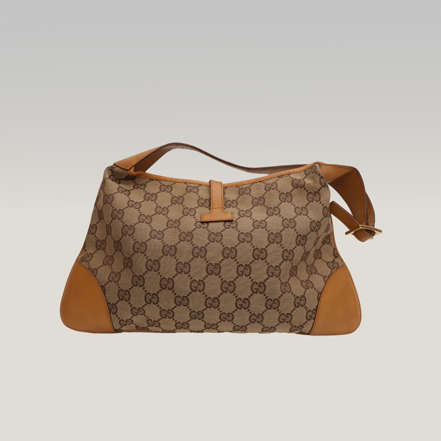 Gucci Jackie 1961 – borsa a spalla GG Supreme con fascia Web gialla