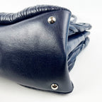 Miu Miu Borsa a Mano in Pelle Matelassé Blu con Tracolla