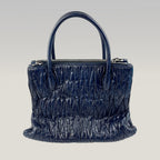 Miu Miu Borsa a Mano in Pelle Matelassé Blu con Tracolla