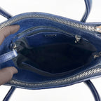 Miu Miu Borsa a Mano in Pelle Matelassé Blu con Tracolla