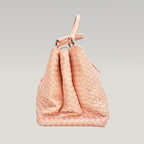 Bottega Veneta Roma in pelle intrecciata rosa