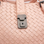 Bottega Veneta Roma in pelle intrecciata rosa