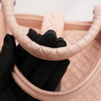 Bottega Veneta Roma in pelle intrecciata rosa