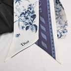Dior Twilly in Seta Fantasia Floreale Blu