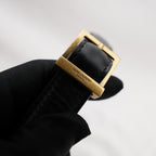 Saint Laurent Le 5 à 7 borsa a spalla nera in pelle liscia con logo YSL dorato