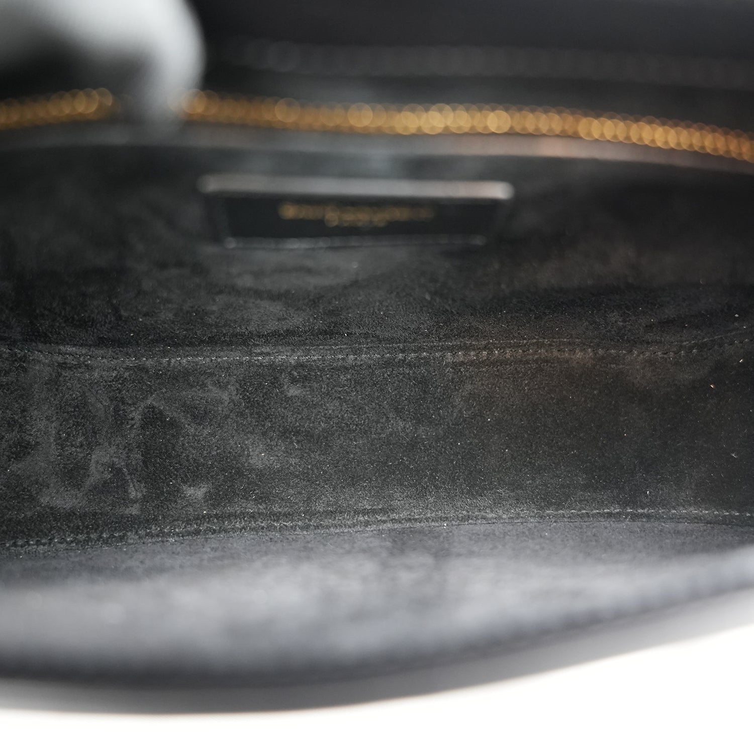 Saint Laurent Le 5 à 7 borsa a spalla nera in pelle liscia con logo YSL dorato