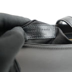 Saint Laurent Le 5 à 7 borsa a spalla nera in pelle liscia con logo YSL dorato