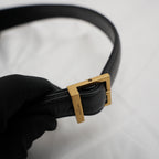 Saint Laurent Le 5 à 7 borsa a spalla nera in pelle liscia con logo YSL dorato