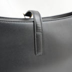 Saint Laurent Le 5 à 7 borsa a spalla nera in pelle liscia con logo YSL dorato