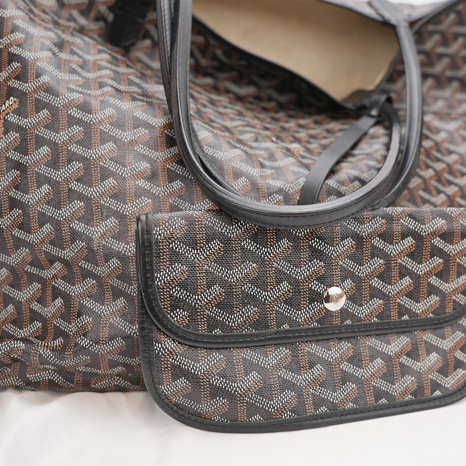 Goyard Saint Louis PM – borsa shopping nera con pochette