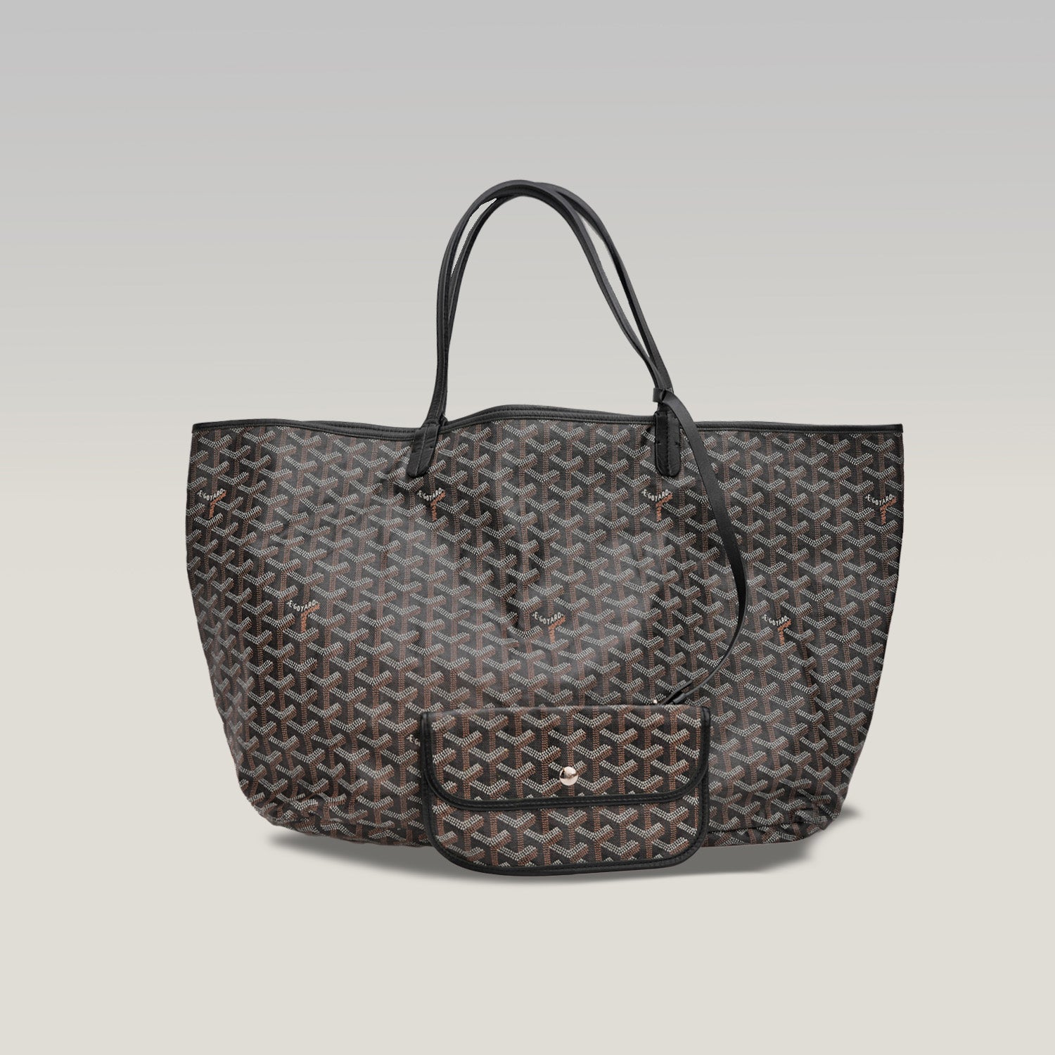 Goyard Saint Louis PM – borsa shopping nera con pochette