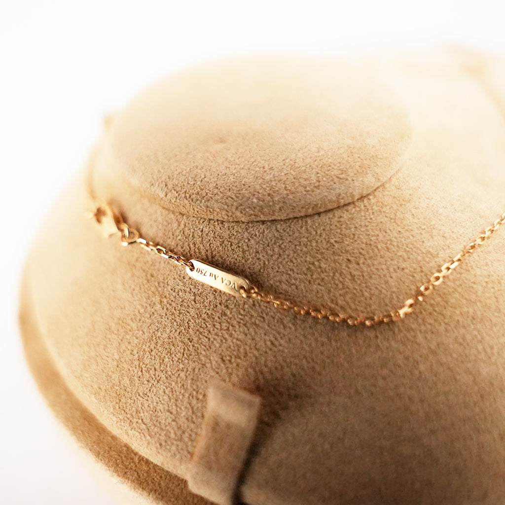 Van Cleef & Arpels Vintage Alhambra Collana 1 Motivo in Turchese e Oro Giallo 18K 2021