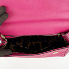 Dolce & Gabbana Sicily 26 Borsa a Mano in Pelle Fucsia e Rossa con Dettagli Dorati