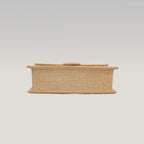 Jacquemus Borsa a Mano in Camoscio Beige Effetto Coccodrillo