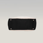 Chanel Paris Biarritz Small Tote White Black Canvas Shoulder Bag CC Medallion