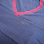 Burberry London Maglia Donna Blu Navy in Seta e Cotone Pullover Scollo V Elegante