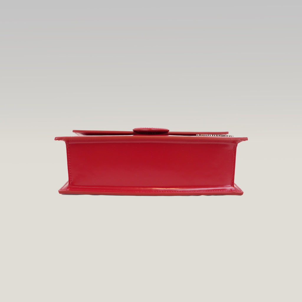 Jacquemus Borsa a Mano in Pelle Verniciata Rossa