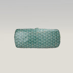Goyard Saint Louis Tote Bag Verde in Tela Goyardine con Finiture in Pelle e Pochette Coordinata
