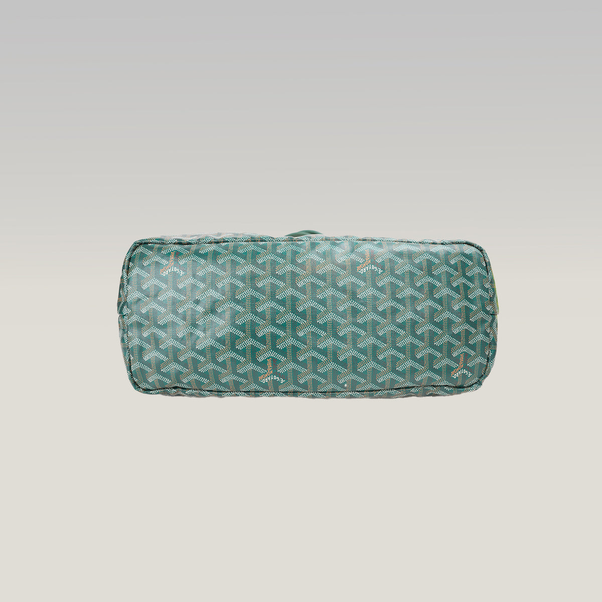 Goyard Saint Louis Tote Bag Verde in Tela Goyardine con Finiture in Pelle e Pochette Coordinata