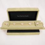 Bracciale Van Cleef & Arpels Vintage Alhambra 5 Motivi in Madreperla Bianca e Oro Giallo 18K