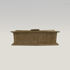 Jacquemus Borsa a Mano in Camoscio Intrecciato Verde Oliva