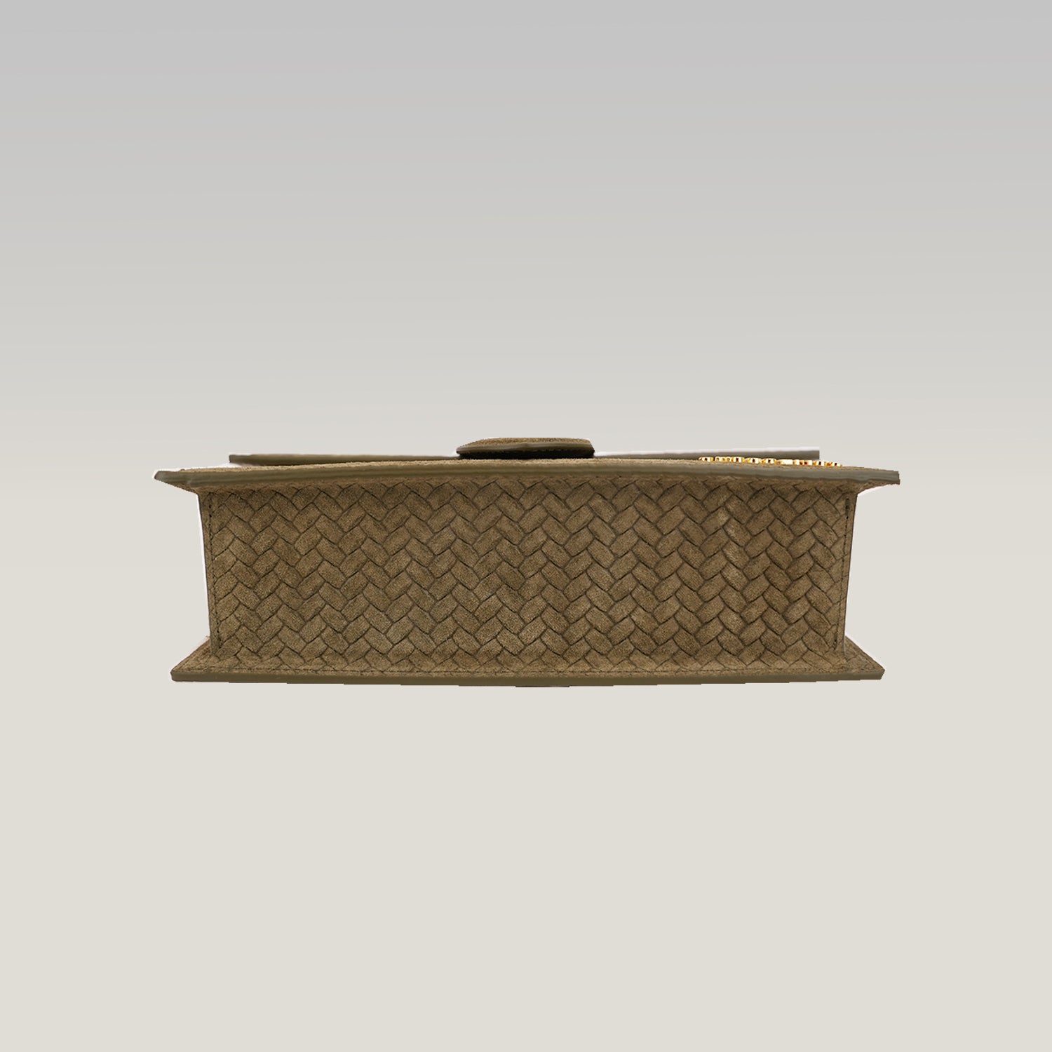 Jacquemus Borsa a Mano in Camoscio Intrecciato Verde Oliva