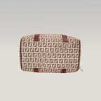 Fendi Zucchino Boston Bag Vintage in Tela Monogram e Pelle Marrone