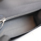 Hermès Kelly 25 Sellier in Pelle Epsom Grigio Fumo e Blu con Hardware Palladiato