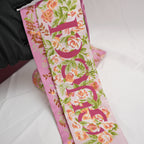 Gucci Pink Floral Silk Twilly Bag Scarf 