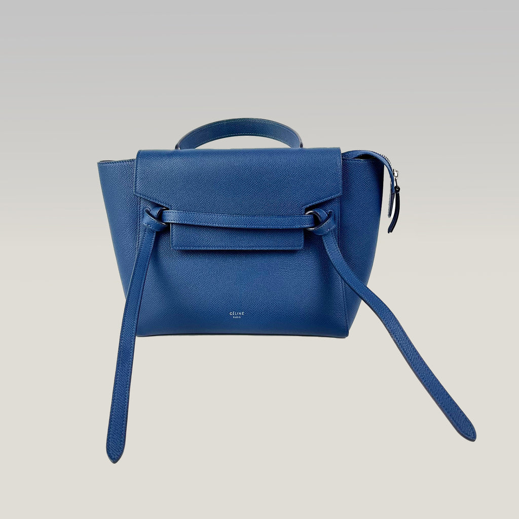 Celine Belt Bag in Pelle Blu Borsa a Mano con Tracolla