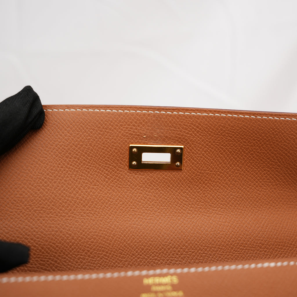 Hermès Kelly 25-Color Gold With Gold Hardware 