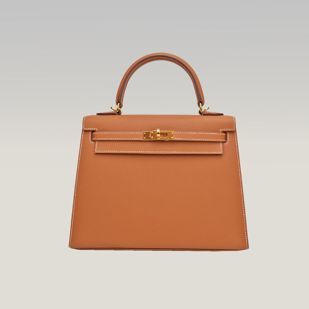 Hermès Kelly 25-Color Gold With Gold Hardware 