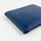 Prada Portafoglio Bifold in Pelle Saffiano Blu Navy